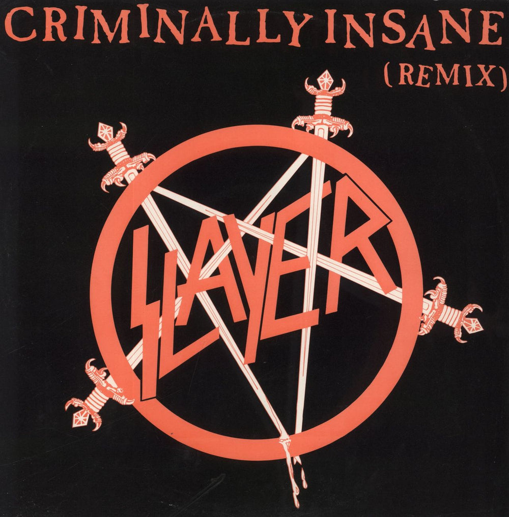 Slayer Criminally Insane - VG UK 12" vinyl single (12 inch record / Maxi-single) LONX133