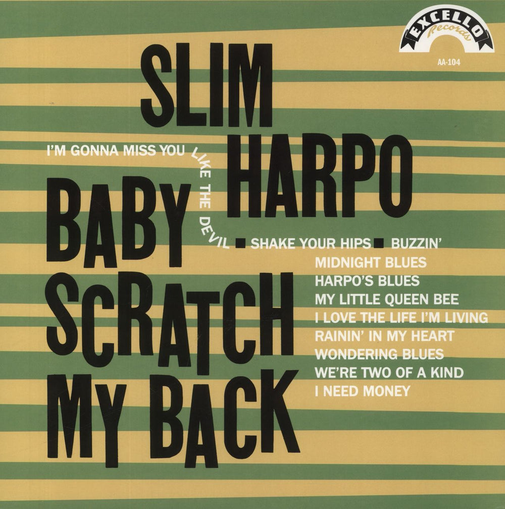 Slim Harpo Baby Scratch My Back US vinyl LP album (LP record) AA-104