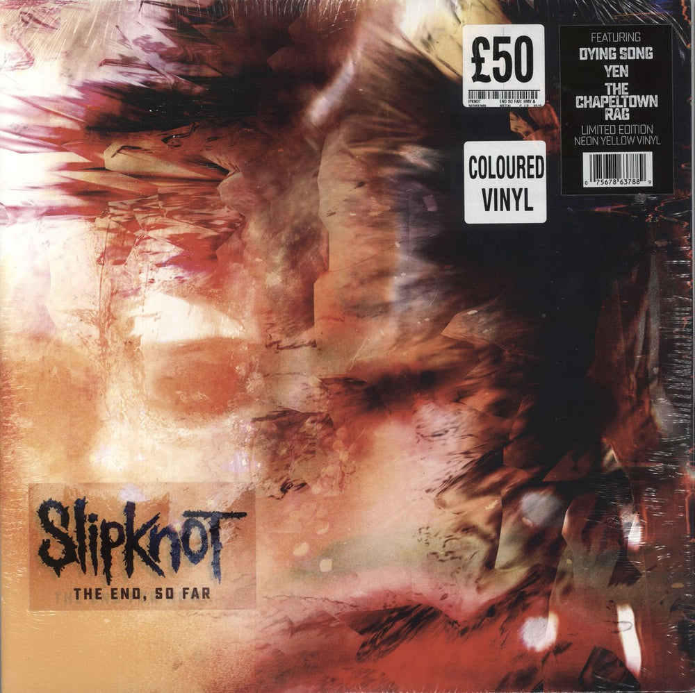 Slipknot The End For Now... - Neon Yellow - Sealed UK 2-LP vinyl record set (Double LP Album) 075678637834