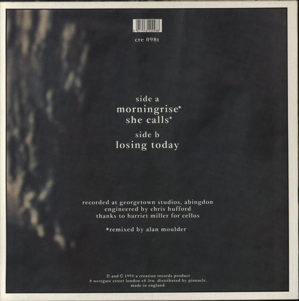 Slowdive Morningrise UK 12" vinyl single (12 inch record / Maxi-single) 5017556200988