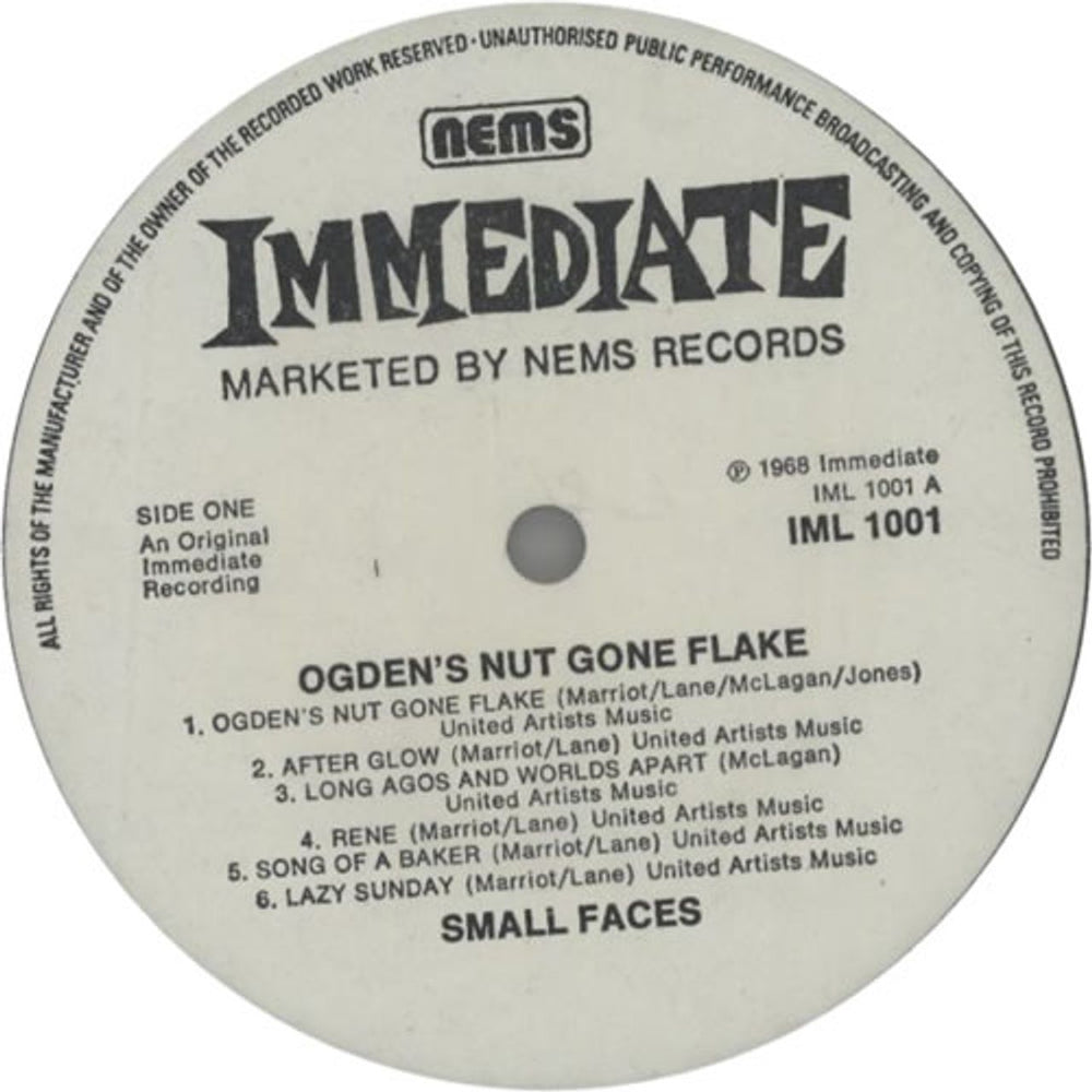 Small Faces Ogdens' Nut Gone Flake - EX Sleeve UK vinyl LP album (LP record) SMFLPOG336661