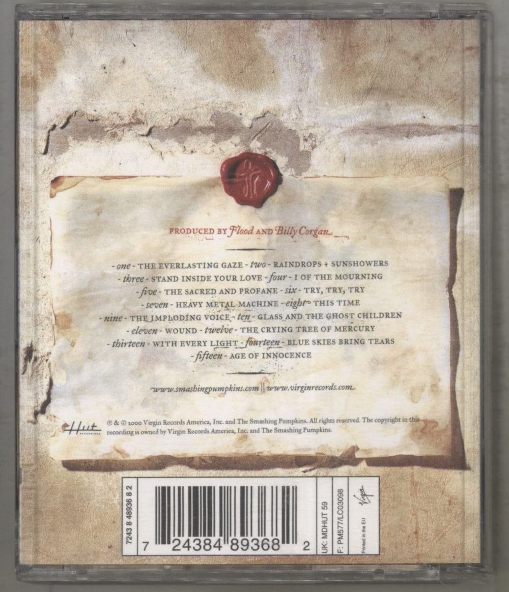 Smashing Pumpkins MACHINA/The Machines Of God UK mini disc (MD) SMPMDMA853506