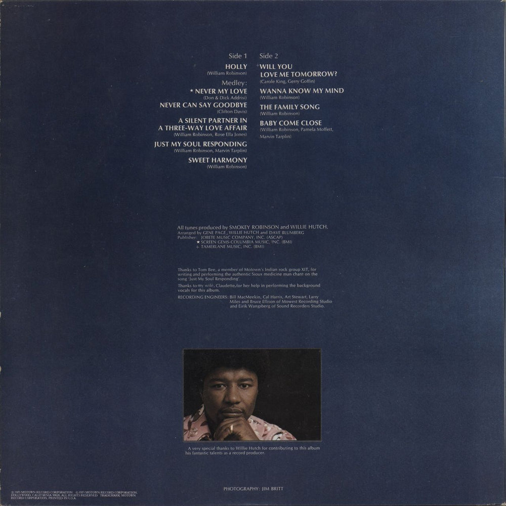 Smokey Robinson Smokey US vinyl LP album (LP record)