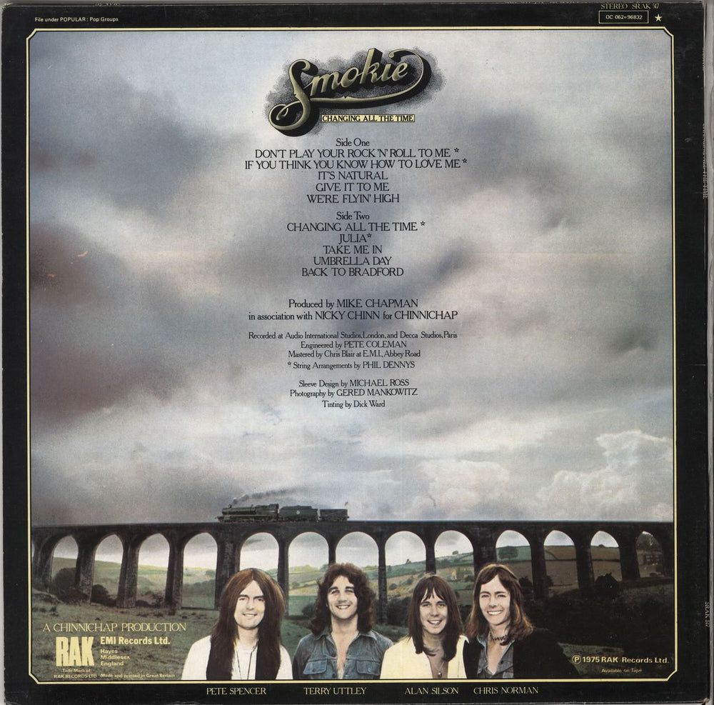 Smokie Changing All The Time 2nd UK vinyl LP album (LP record)