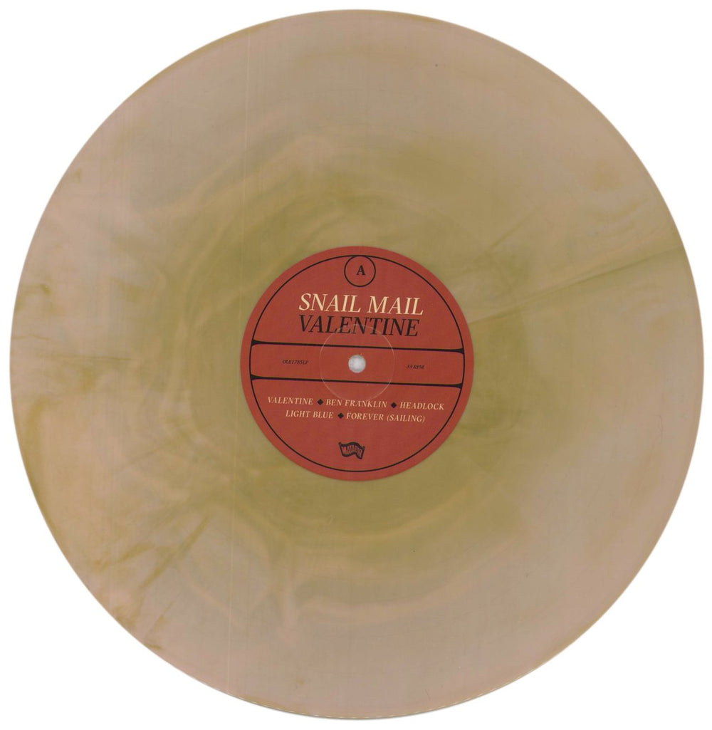 Snail Mail Valentine - Pink and Gold Galaxy Vinyl + Flexi UK vinyl LP album (LP record) 0NLLPVA843212