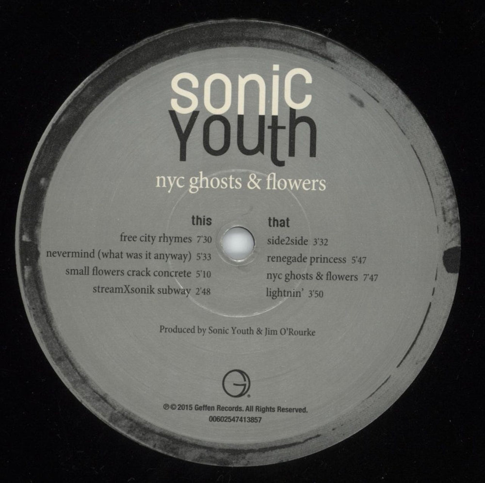 Sonic Youth NYC Ghosts & Flowers - 180 Gram Vinyl UK vinyl LP album (LP record) S-YLPNY874243