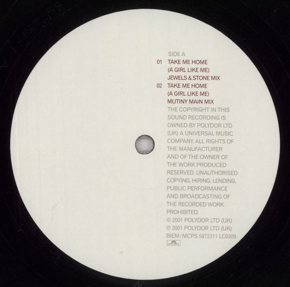 Sophie Ellis Bextor Take Me Home - Remix UK Promo 12" vinyl single (12 inch record / Maxi-single) SEB12TA845703