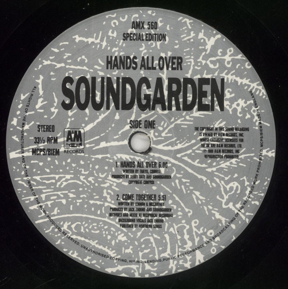 Soundgarden Hands All Over EP UK 10" vinyl single (10 inch record) SOU10HA57796