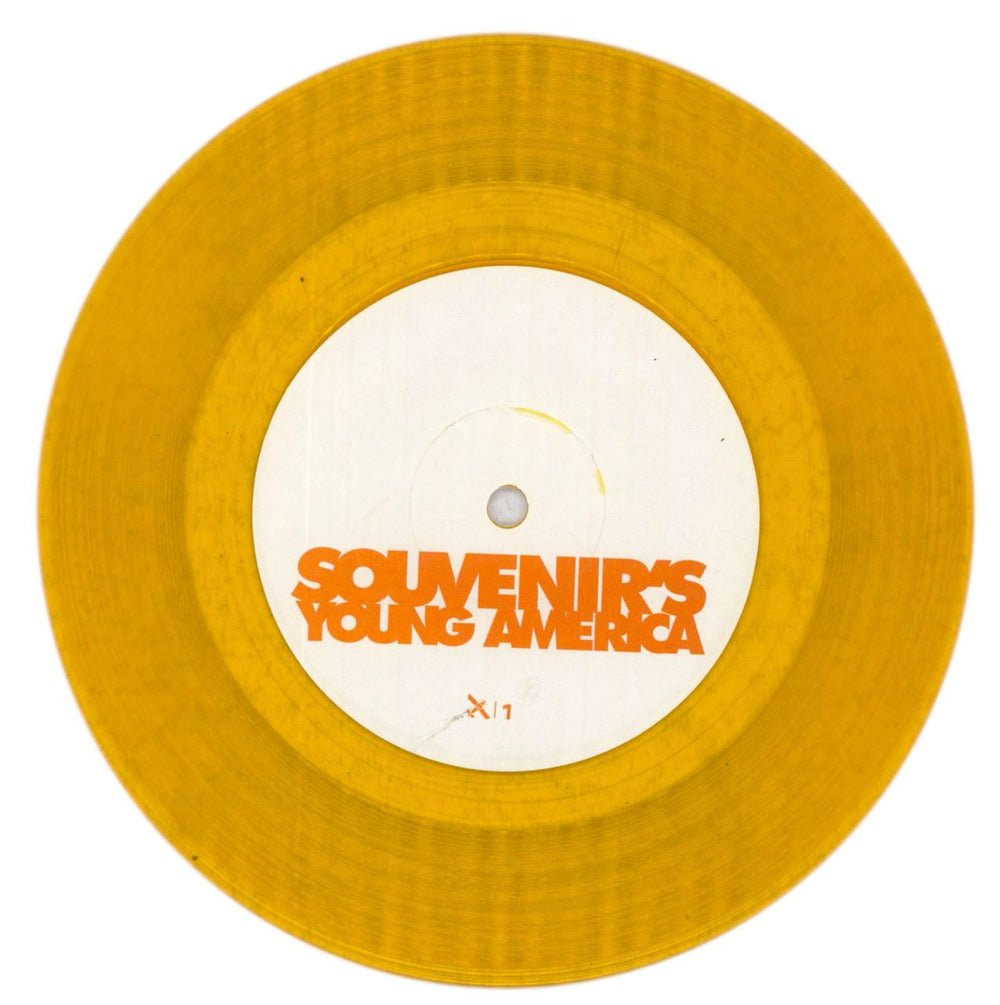 Souvenir's Young America The Towering Abyss / The Duke - Orange Vinyl US 7" vinyl single (7 inch record / 45) 7Q807TH842115