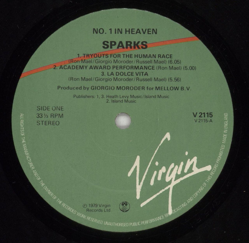 Sparks No. 1 In Heaven - 1st UK vinyl LP album (LP record) SPALPNO397861