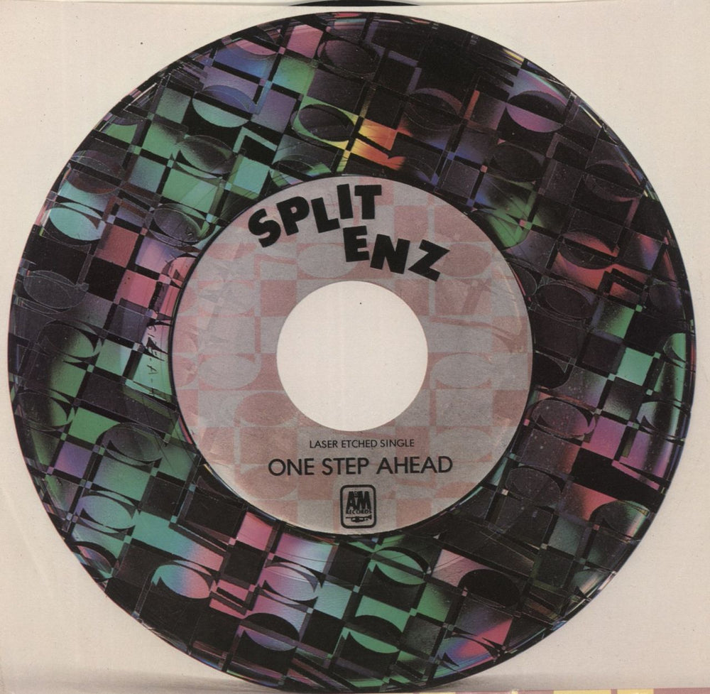Split Enz One Step Ahead - Laser Etched US 7" vinyl single (7 inch record / 45) AM2339