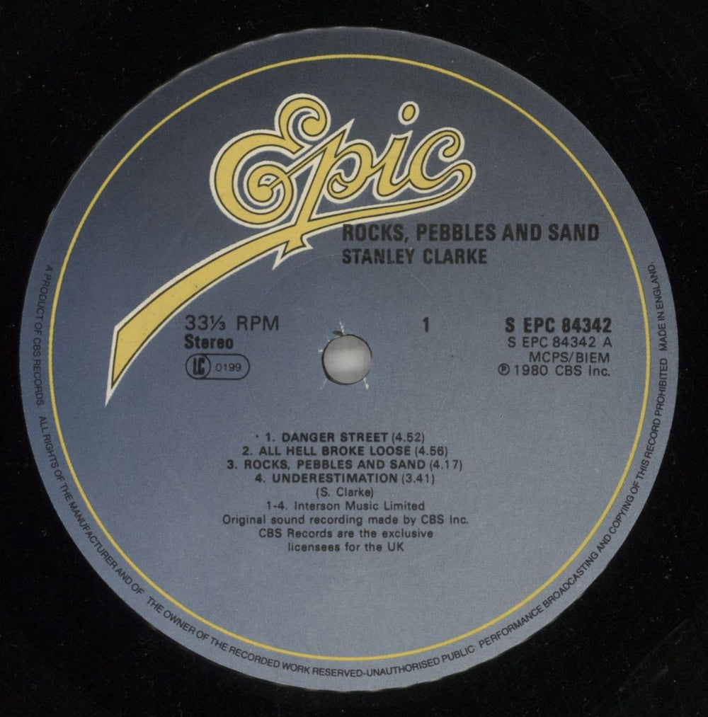 Stanley Clarke Rocks, Pebbles And Sand + Lyric insert UK vinyl LP album (LP record) SC8LPRO868965