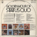 Status Quo Golden Hour Of Status Quo UK vinyl LP album (LP record)