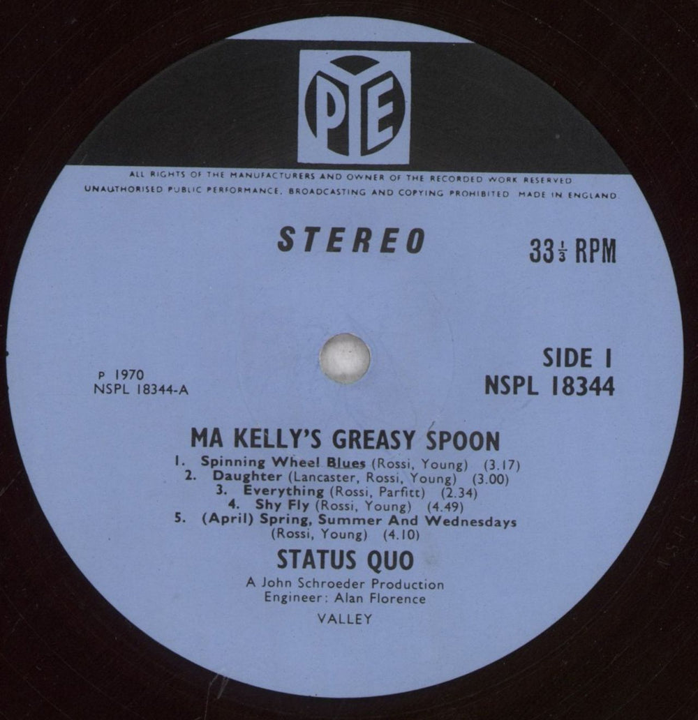 Status Quo Ma Kelly's Greasy Spoon - 1st - Translucent Vinyl UK vinyl LP album (LP record) QUOLPMA700691