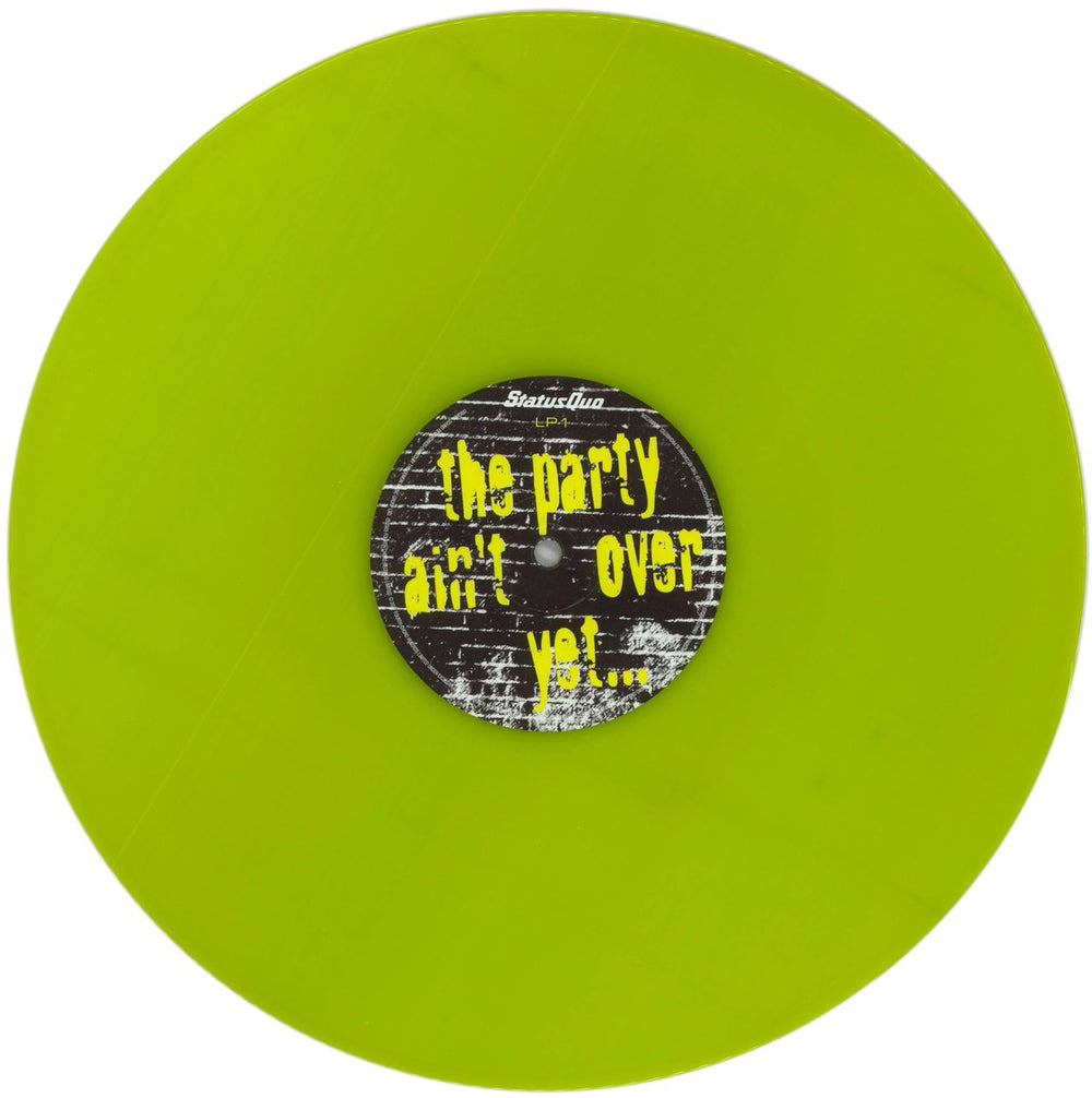 Status Quo The Party Ain't Over Yet - Yellow Vinyl - Sealed UK 2-LP vinyl record set (Double LP Album) QUO2LTH862868