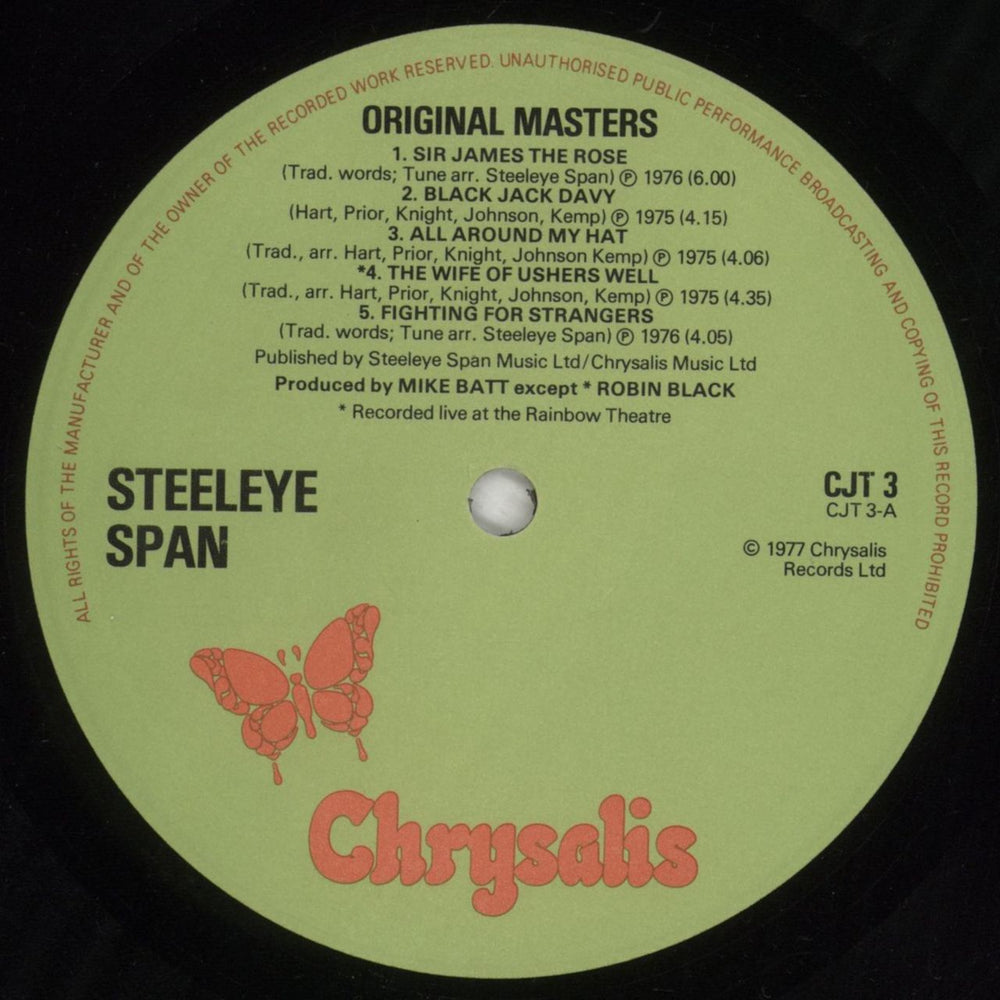 Steeleye Span Original Masters - VG UK 2-LP vinyl record set (Double LP Album) SSP2LOR854373