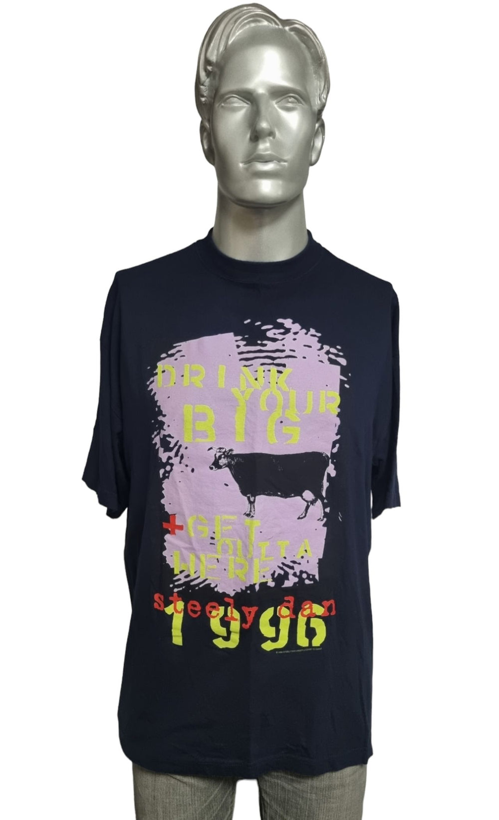 Steely Dan 1996 Tour - UK/European - Navy UK t-shirt OFFICAL TOUR T-SHIRT