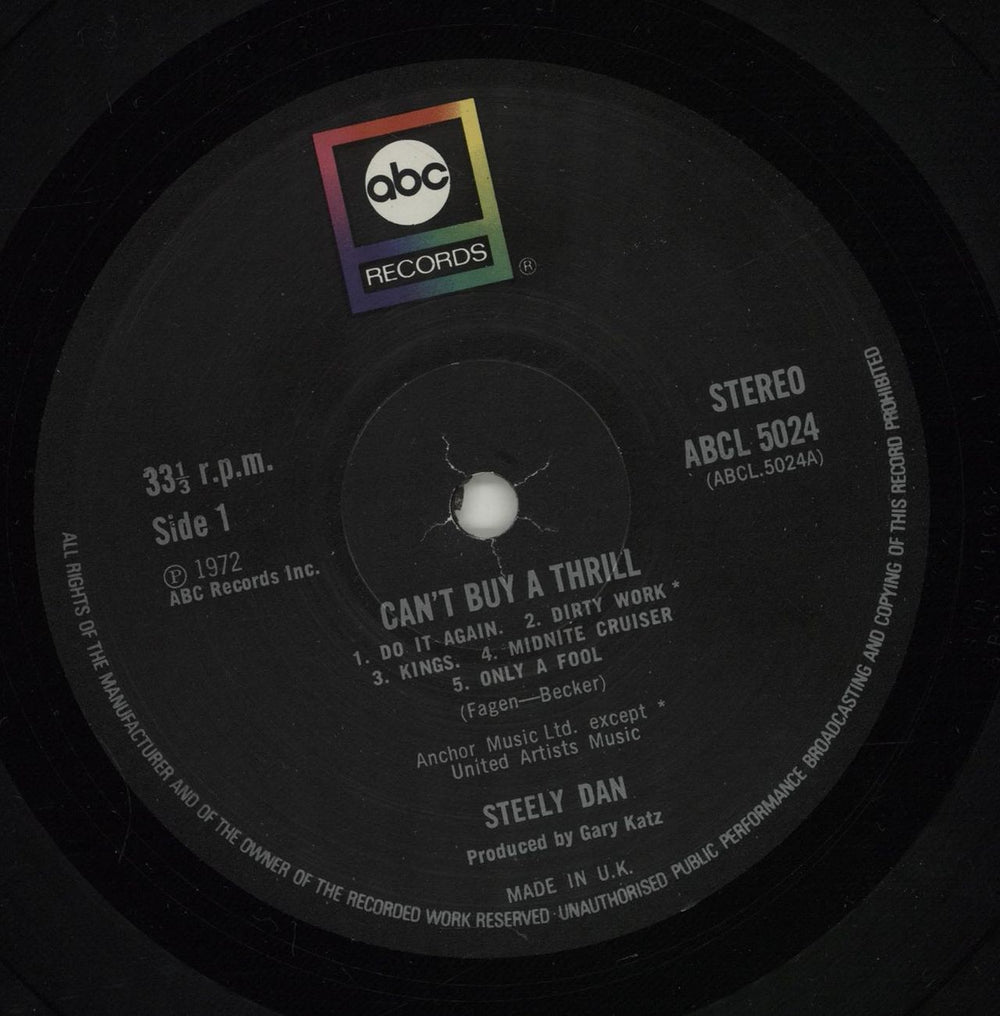Steely Dan Can't Buy A Thrill - 2nd - EX UK vinyl LP album (LP record) S-DLPCA677175