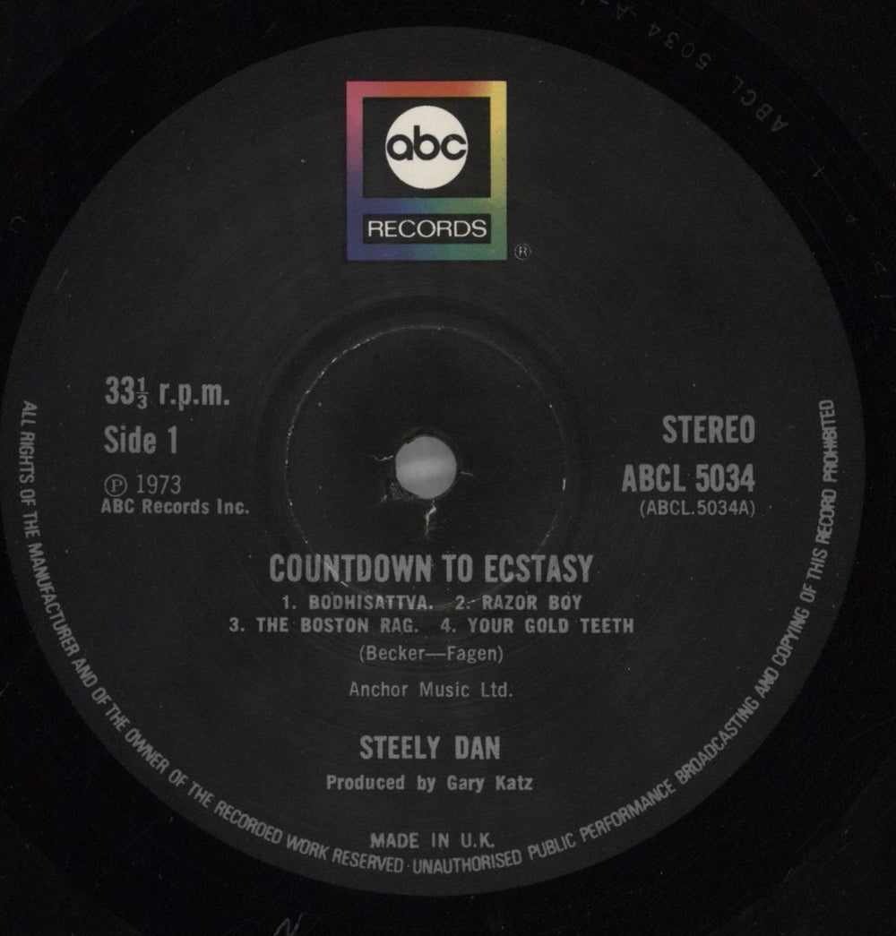 Steely Dan Countdown To Ecstasy - Textured P/S - EX UK vinyl LP album (LP record) S-DLPCO823563