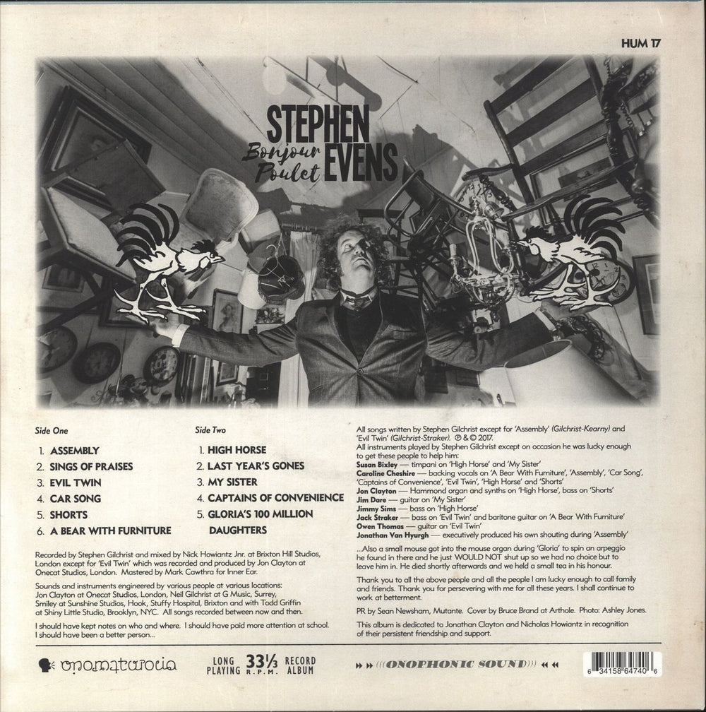 Stephen EvEns Bonjour Poulet UK vinyl LP album (LP record) 634158647406