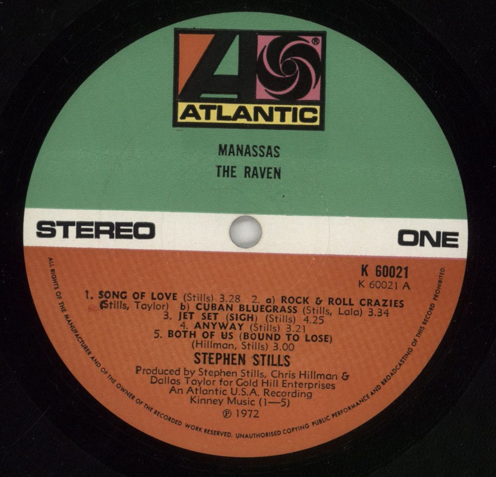 Stephen Stills Manassas UK 2-LP vinyl record set (Double LP Album) SPS2LMA317282