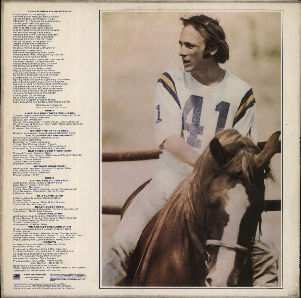 Stephen Stills Stephen Stills - Laminated - VG UK vinyl LP album (LP record)