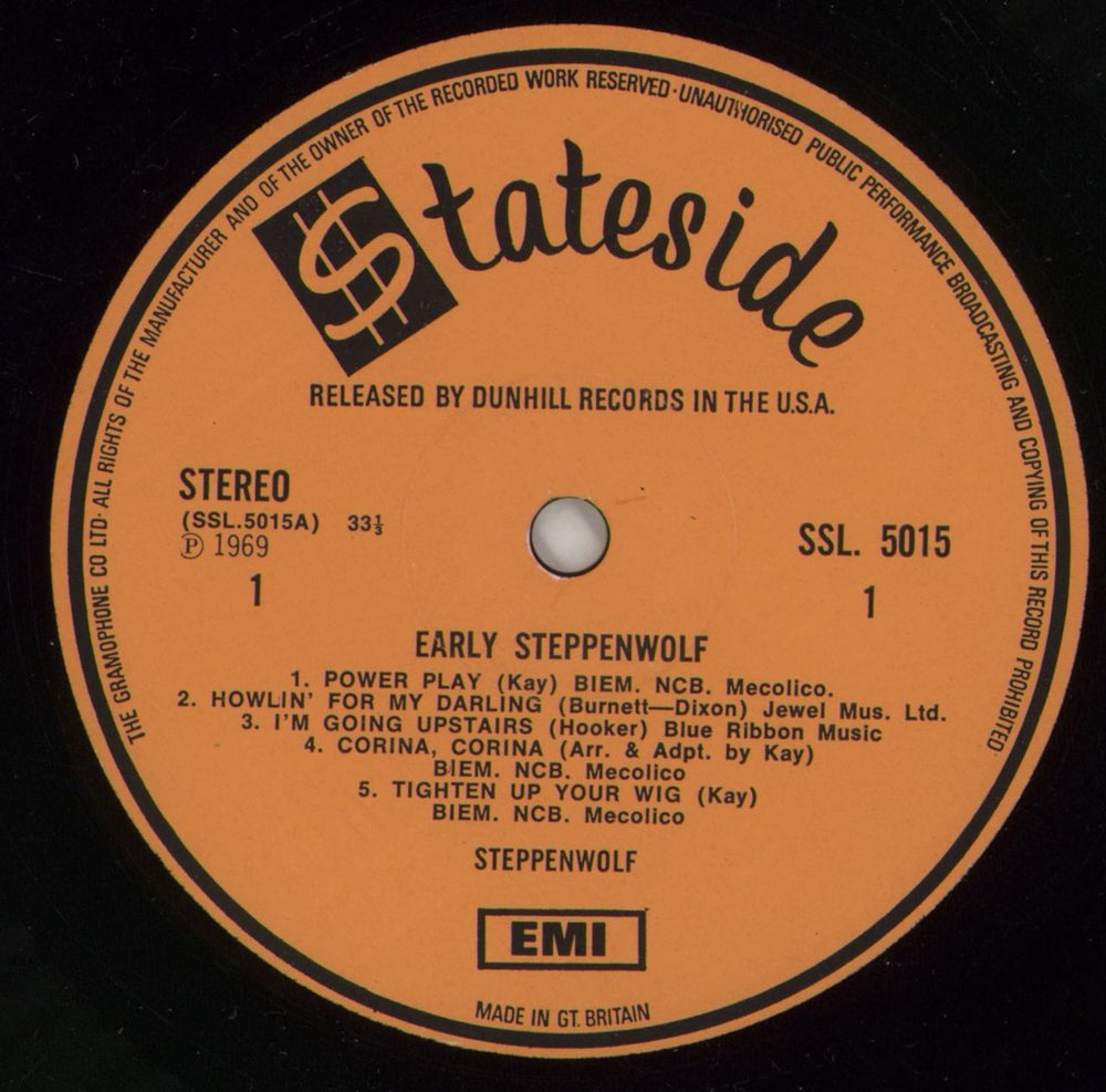 Steppenwolf Early Steppenwolf UK vinyl LP album (LP record) SPPLPEA871707
