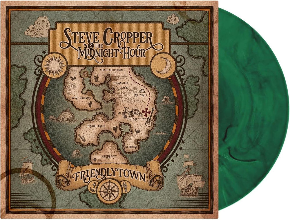 Steve Cropper Friendlytown - Green Marble Vinyl - Sealed UK vinyl LP album (LP record) PRD77351