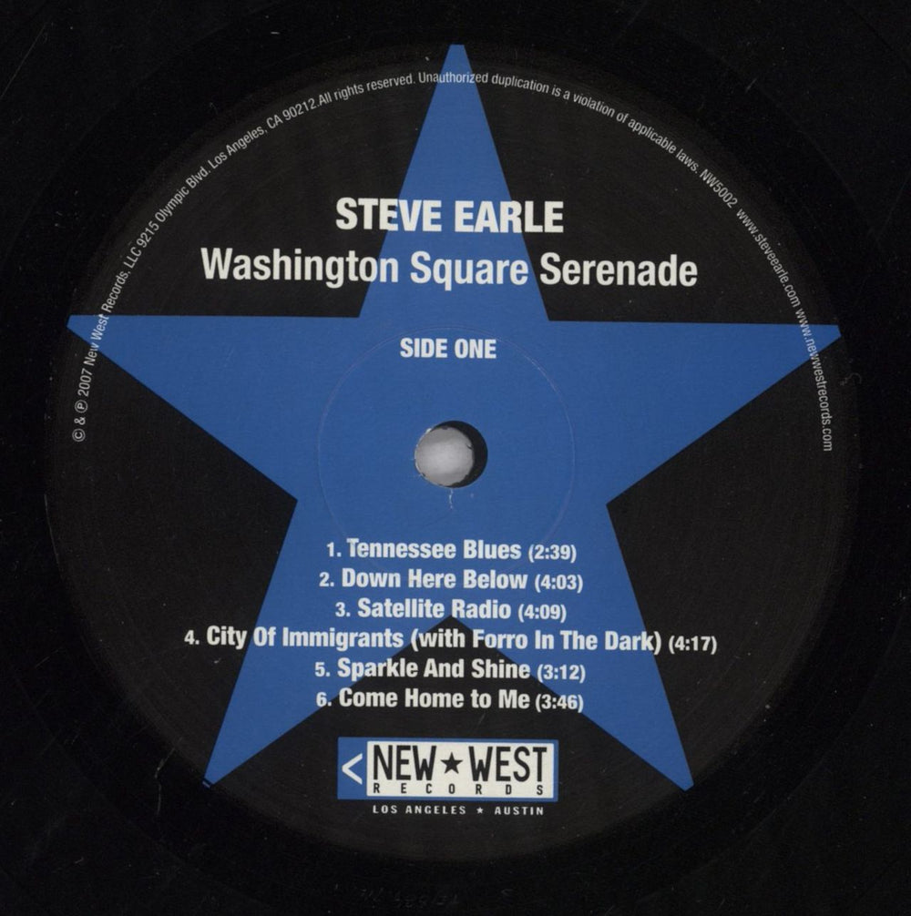 Steve Earle Washington Square Serenade UK vinyl LP album (LP record) EALLPWA414997