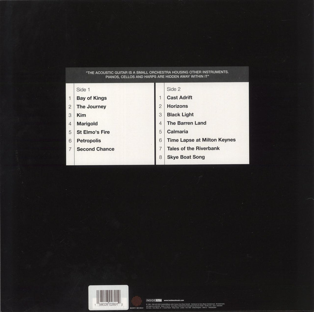 Steve Hackett Bay Of Kings - 180 Gram Blue Vinyl - Autographed UK vinyl LP album (LP record) 198028028912