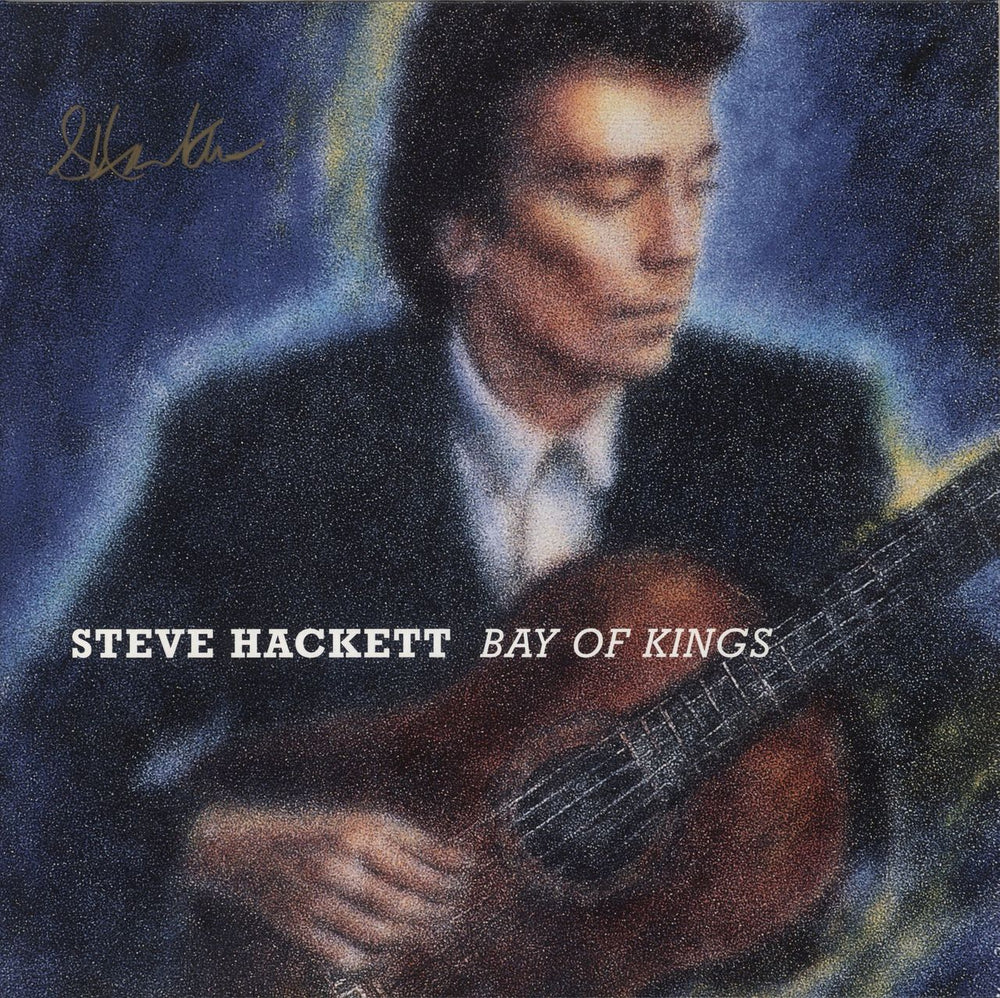 Steve Hackett Bay Of Kings - 180 Gram Blue Vinyl - Autographed UK vinyl LP album (LP record) IOM723
