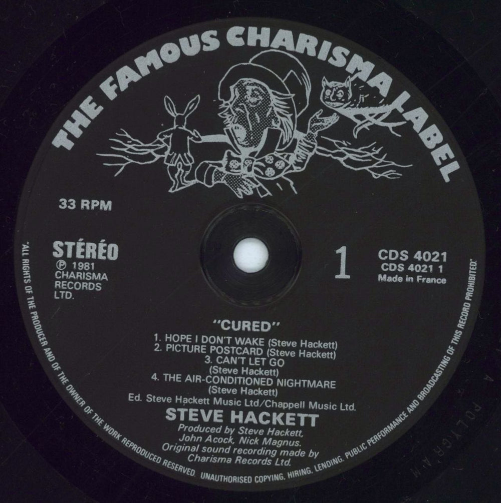 Steve Hackett Cured - shrink UK vinyl LP album (LP record) SVELPCU812764