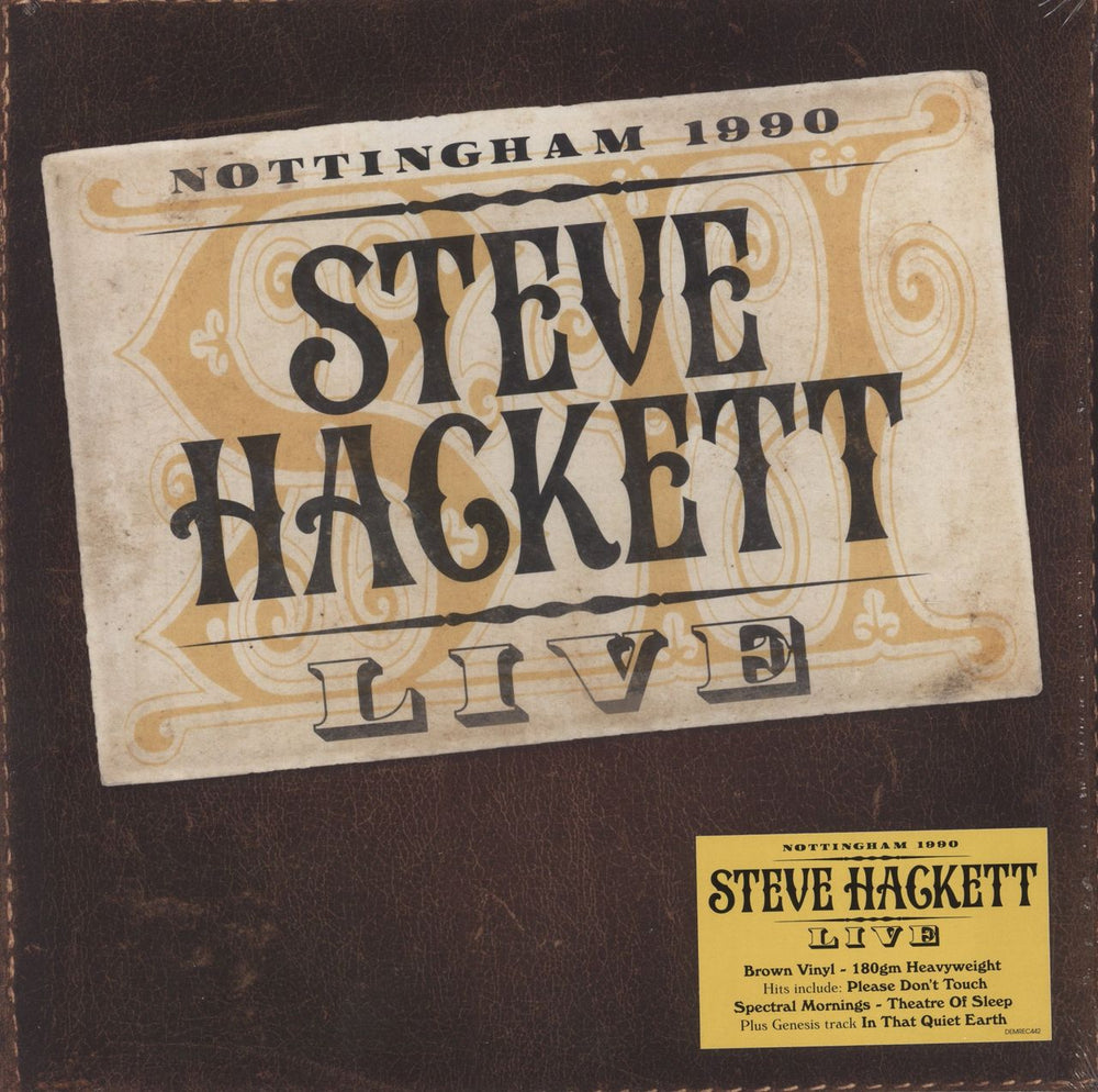 Steve Hackett Live - Nottingham 1990 UK vinyl LP album (LP record) DEMREC442