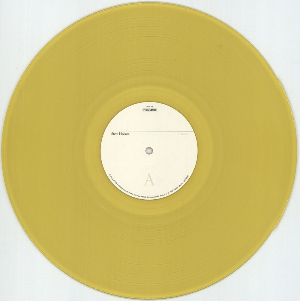 Steve Hackett Tribute - 180 Gram Yellow Vinyl - Autographed UK vinyl LP album (LP record) SVELPTR879446
