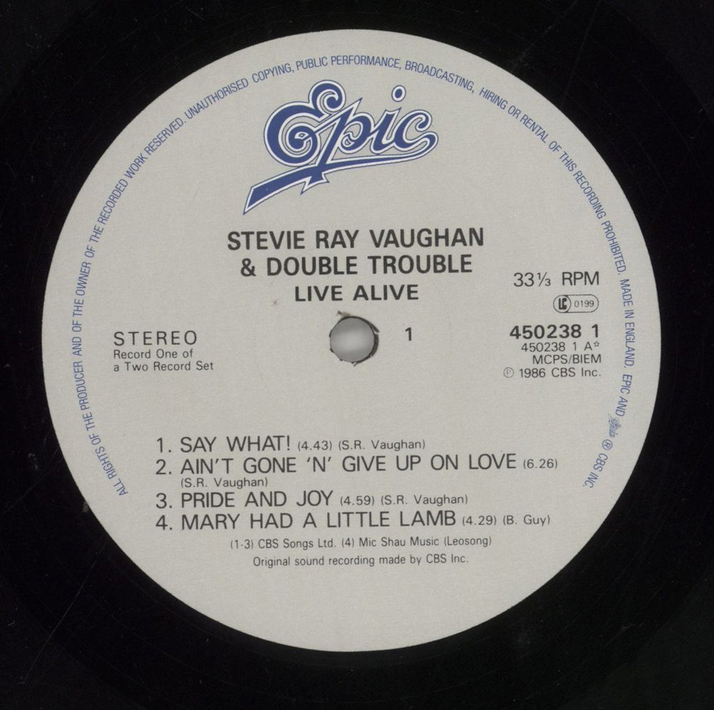 Stevie Ray Vaughan Live Alive - EX Dutch 2-LP vinyl record set (Double LP Album) SRV2LLI781006