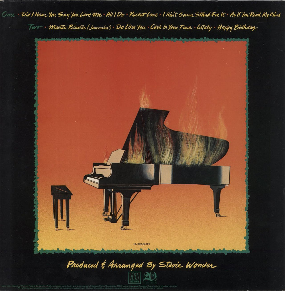 Stevie Wonder Hotter Than July Dutch vinyl LP album (LP record)