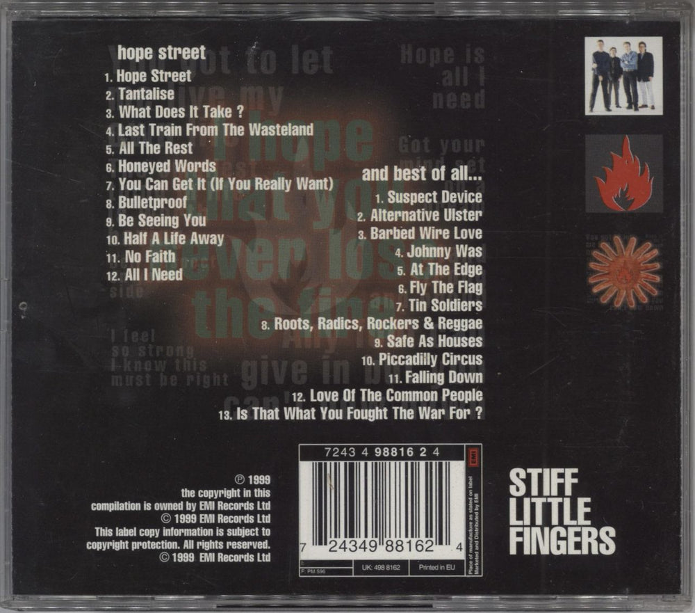 Stiff Little Fingers And Best Of All... Hope Street UK 2 CD album set (Double CD) SFI2CAN789798