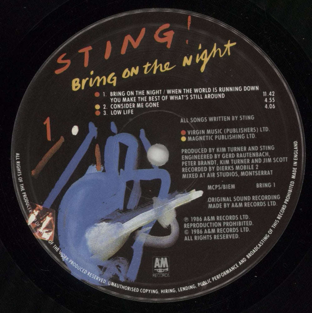 Sting Bring On The Night - VG Sleeve UK 2-LP vinyl record set (Double LP Album) STI2LBR867697