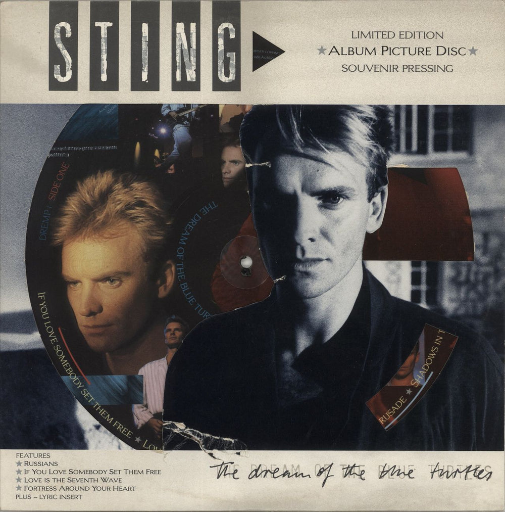 Sting The Dream Of The Blue Turtles UK picture disc LP (vinyl picture disc album) DREMP1