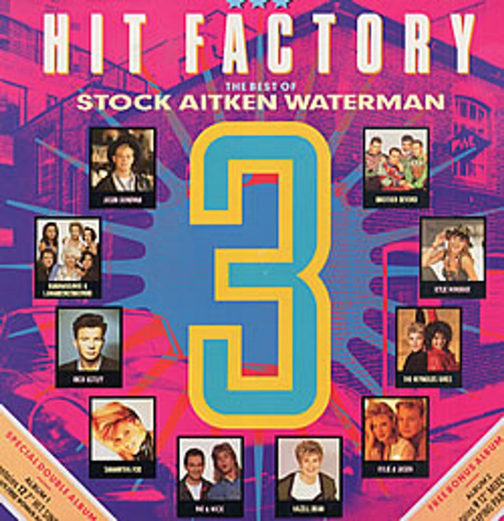 Stock Aitken Waterman Hit Factory 3 UK 2-LP vinyl record set (Double LP Album) HF8