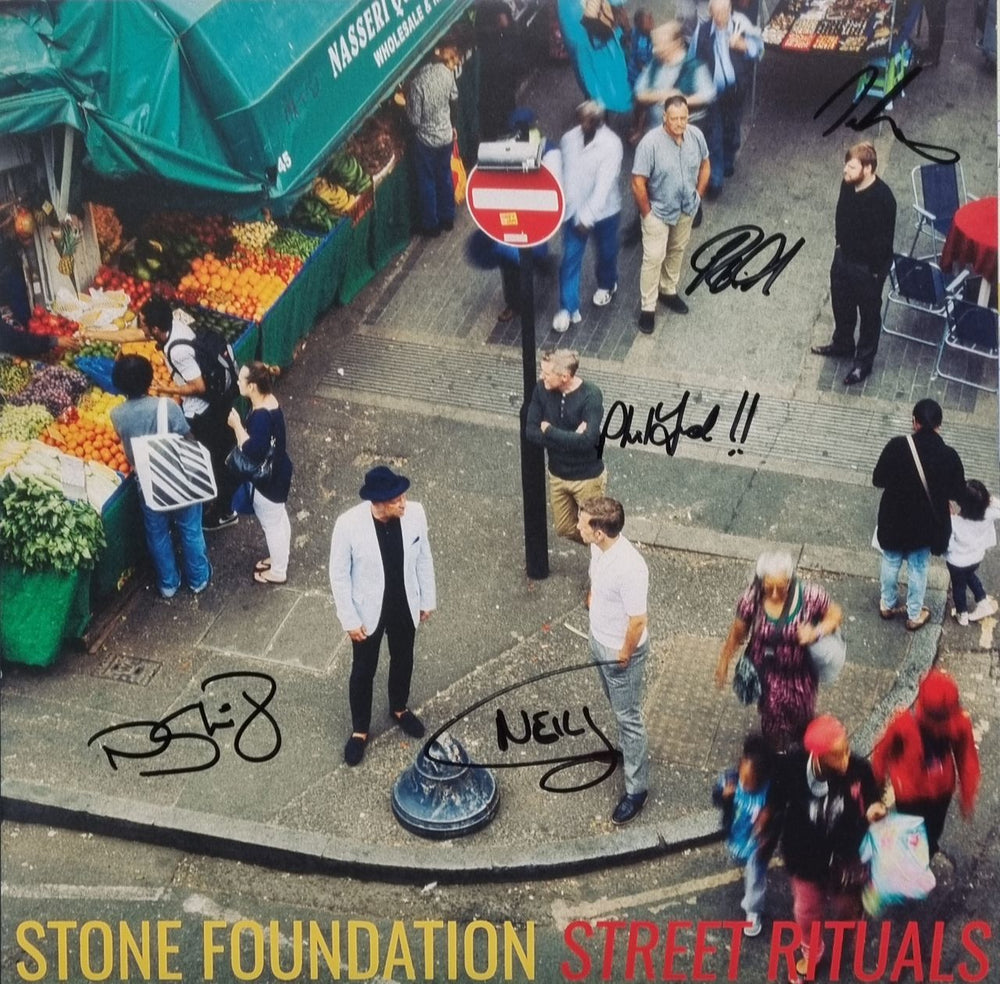 Stone Foundation Street Rituals - Clear Vinyl + Autographed UK vinyl LP album (LP record) 100LP58C