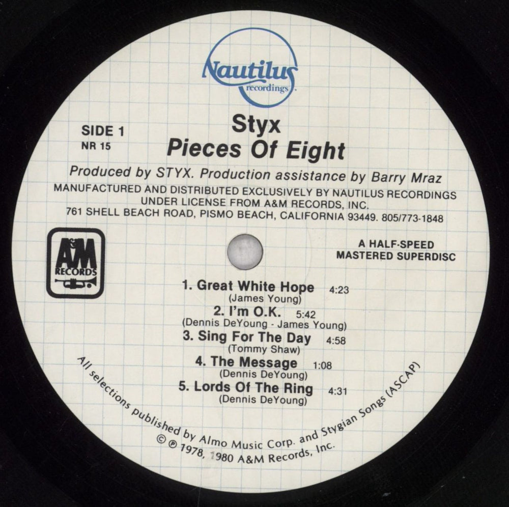 Styx Pieces Of Eight US vinyl LP album (LP record) STXLPPI380249