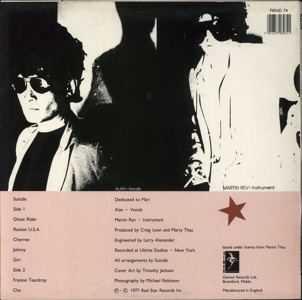 Suicide Suicide UK vinyl LP album (LP record) 5014757030741