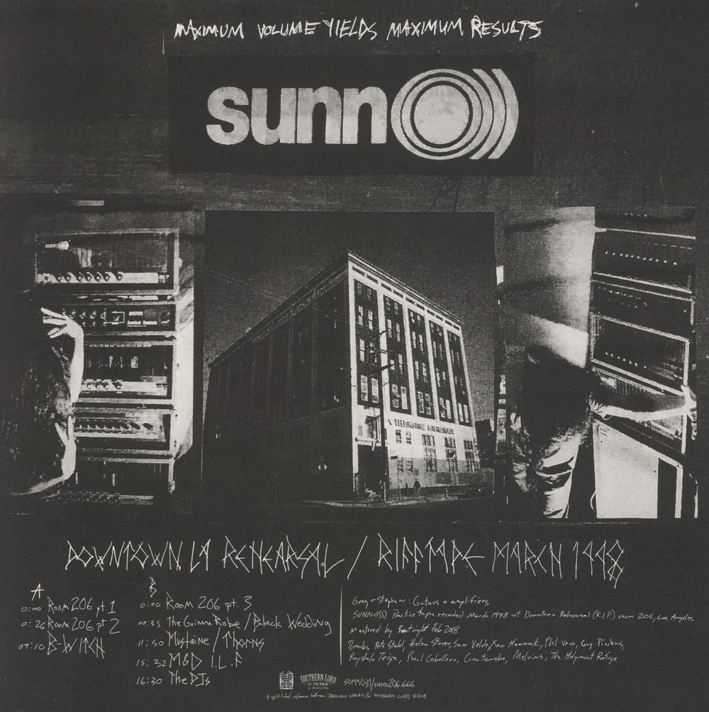 Sunn O))) Downtown LA Rehearsal / Rifftape March 1998 US vinyl LP album (LP record)