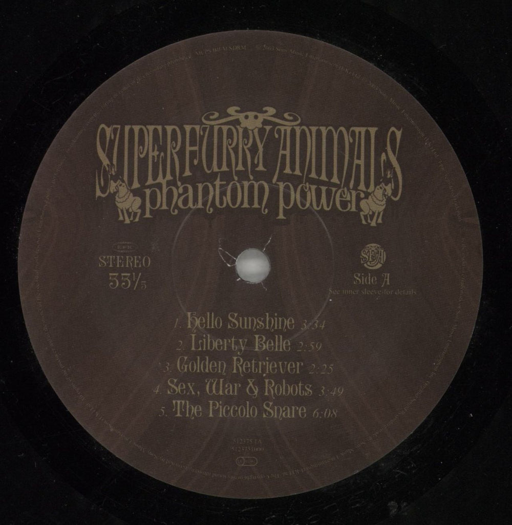 Super Furry Animals Phantom Power UK 2-LP vinyl record set (Double LP Album) SFA2LPH251595