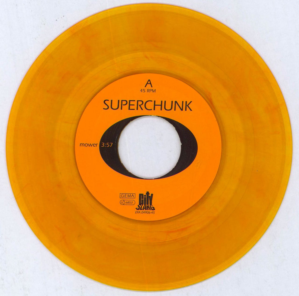 Superchunk Mower - Amber Vinyl German 7" vinyl single (7 inch record / 45) SPC07MO620593