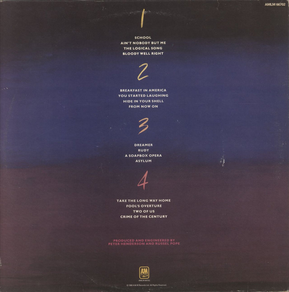 Supertramp Paris + Hype Sticker UK 2-LP vinyl record set (Double LP Album)