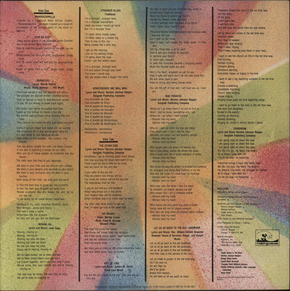 Sweet Honey In The Rock The Other Side UK vinyl LP album (LP record)