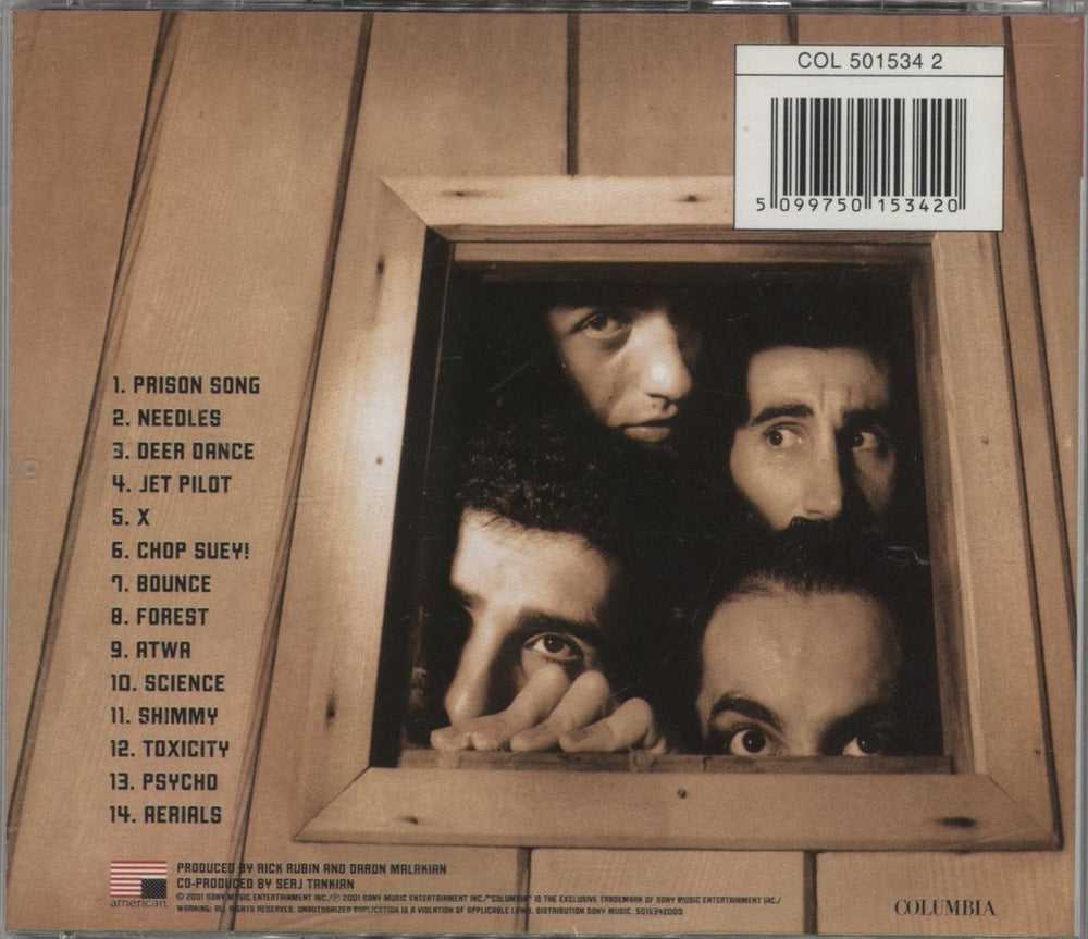 System Of A Down Toxicity US CD album (CDLP) 5099750153420