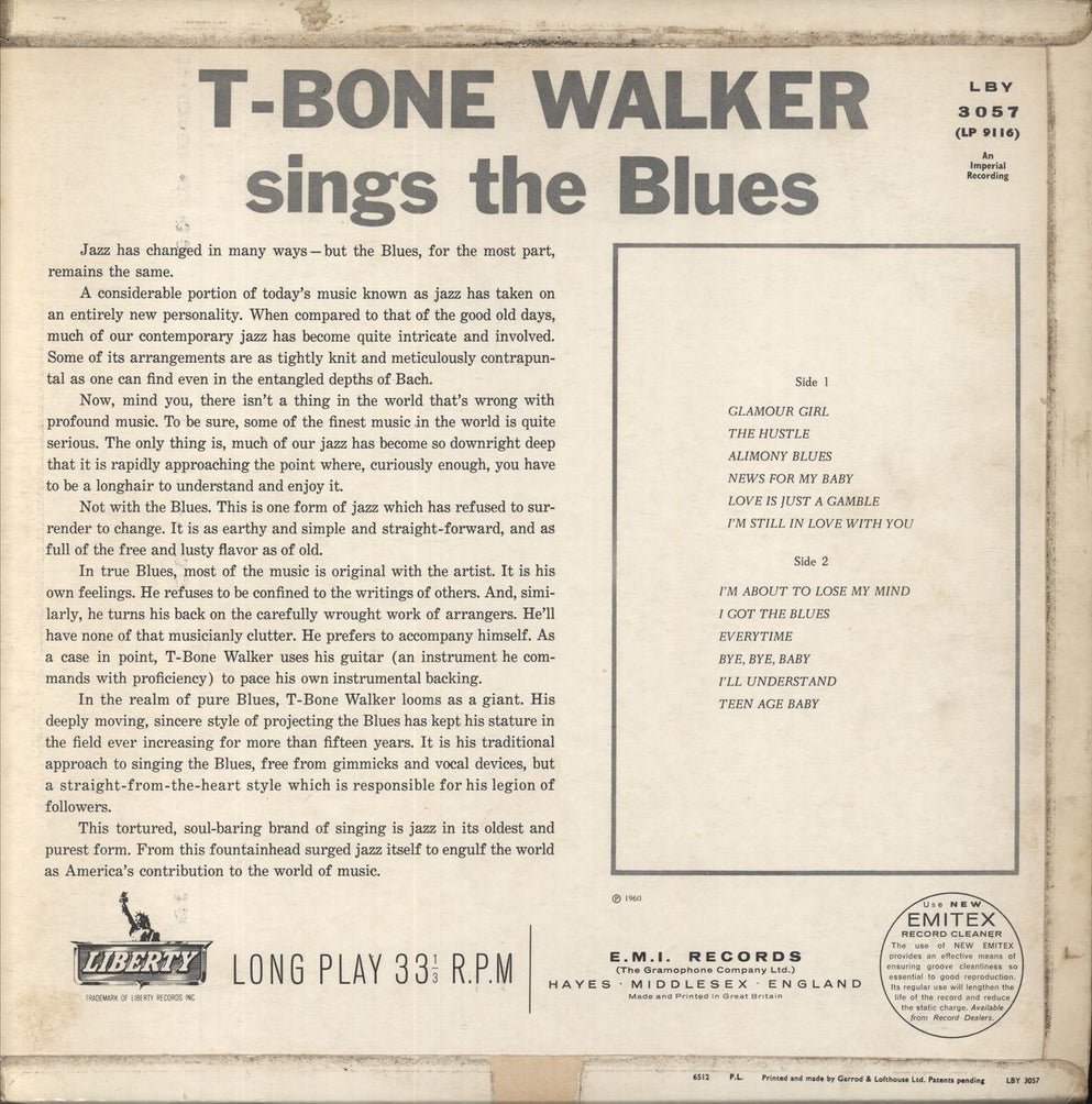 T-Bone Walker Swinging The Blues UK vinyl LP album (LP record)